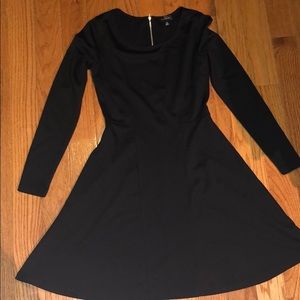 Long sleeved black dress
